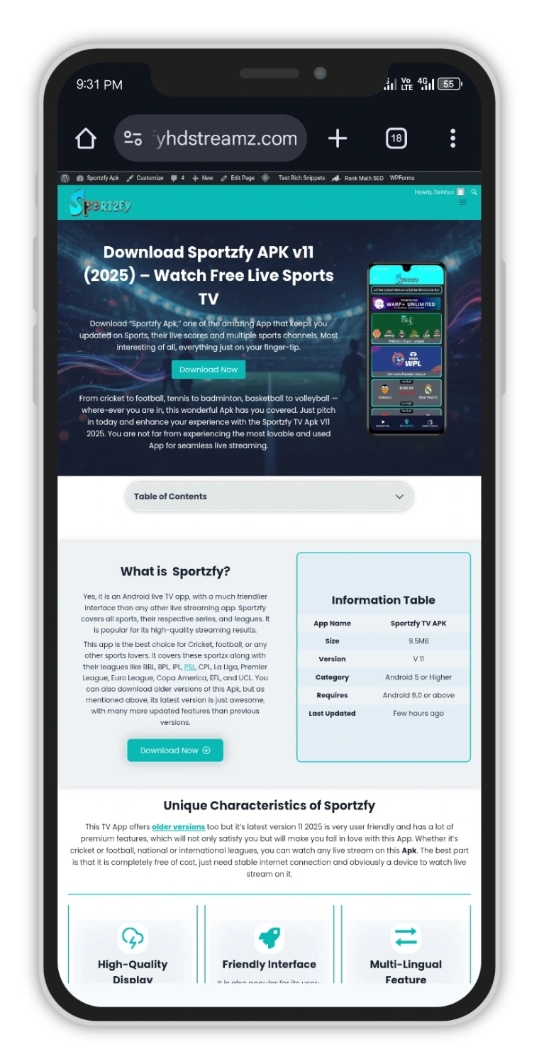 Sportzfy Download 01